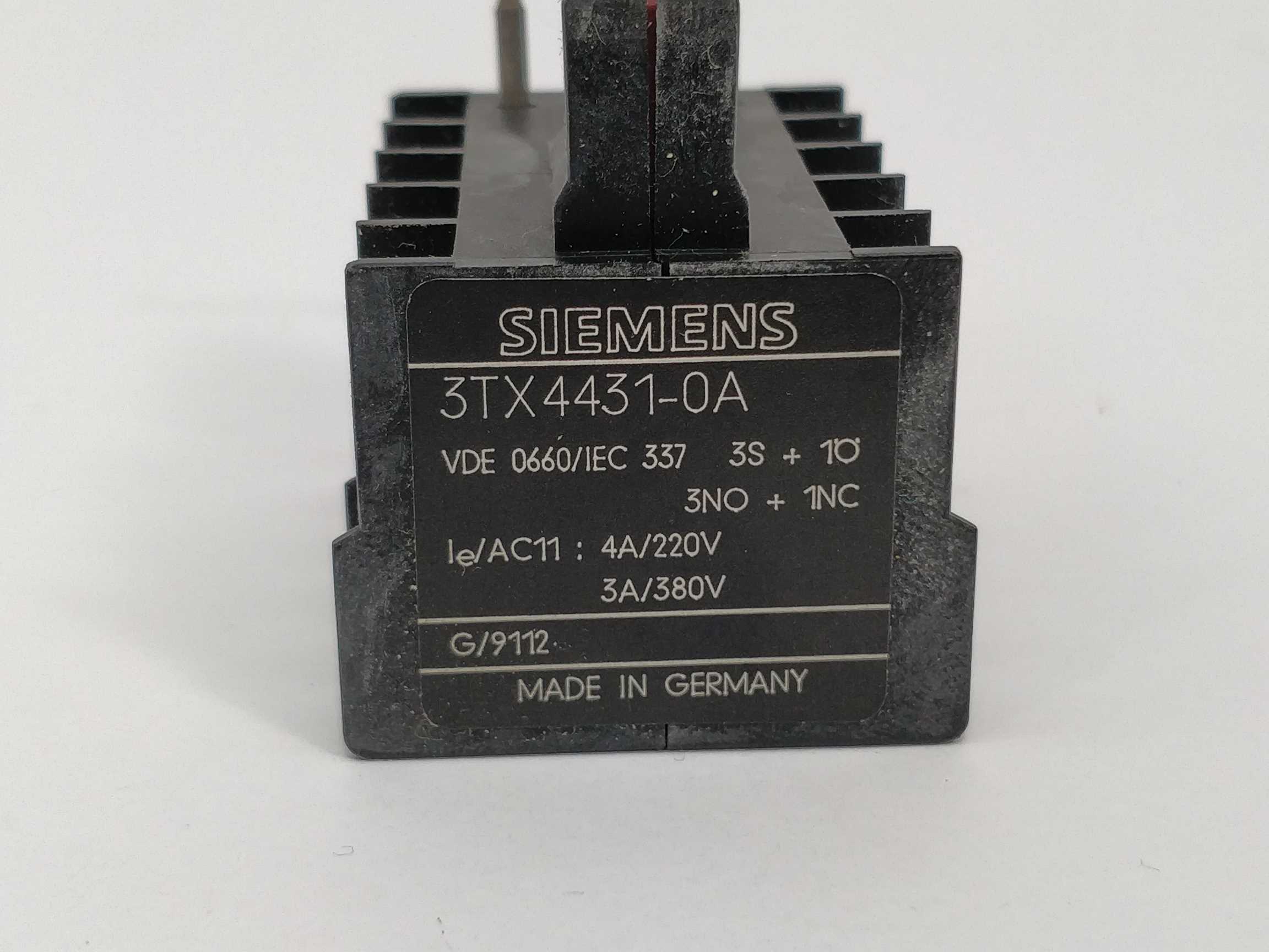 Siemens 3TX4431-0A AUXILIARY CONTACTS BLOCK på udsalg