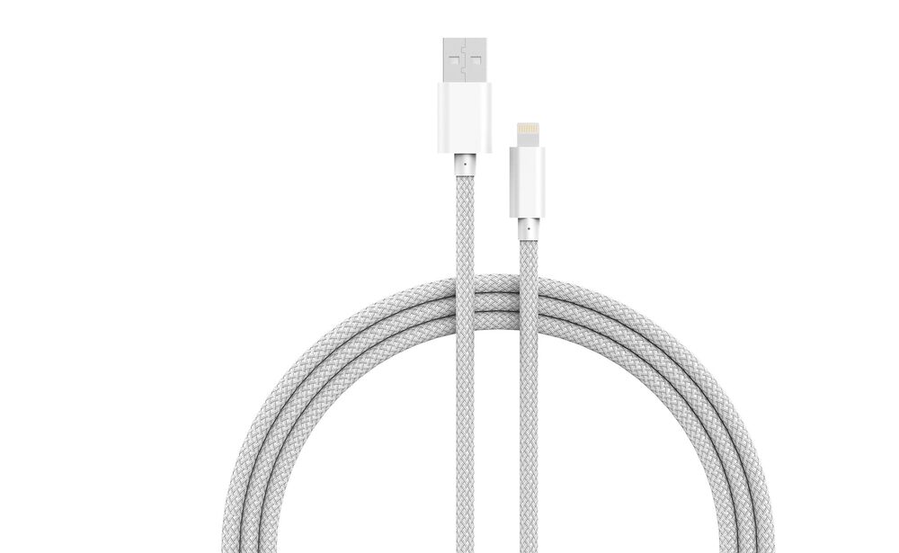 Havit Lightning cable sleeved - White