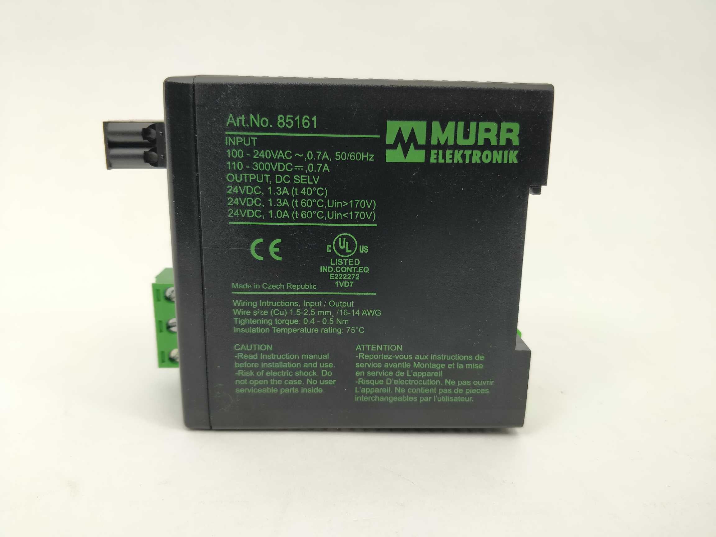 murr-elektronik-85161-switch-mode-power-supply-100-240vac-24vdc-1-3a_2.jpg MURR Elektronik 85161 Switch mode power supply 100-240VAC. 24VDC 1.3A