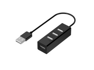 Sinox PRO USB 2.0 4-port 0.15m Sort