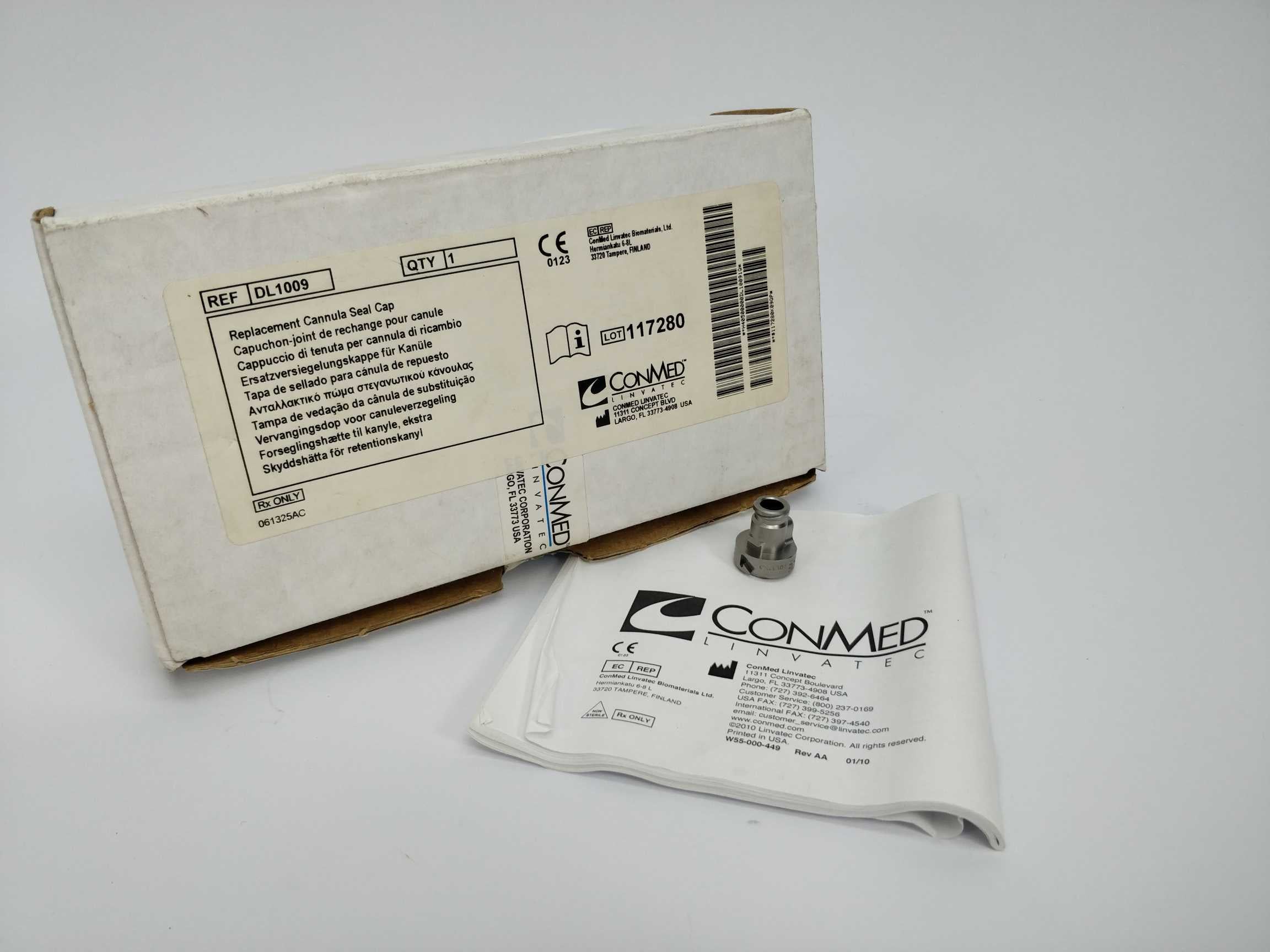 ConMed Linvatec DL1009 Replacement cannula seal cap Levere