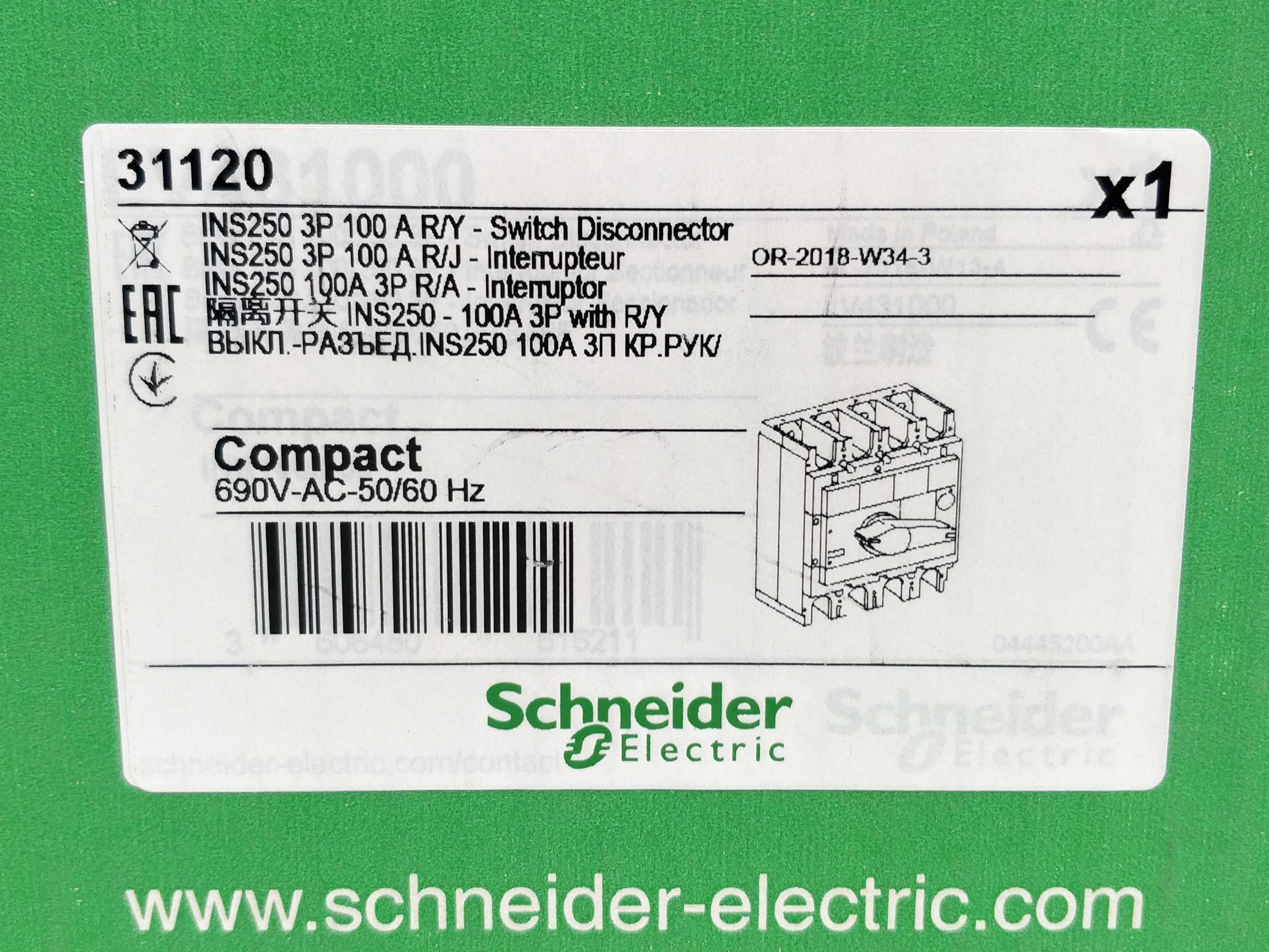 schneider-electric-ins-250-100a-31120-switch-disconnector-ins-250-100a_1.jpg Schneider Electric INS 250-100A. 31120 Switch Disconnector INS 250-100A Mode