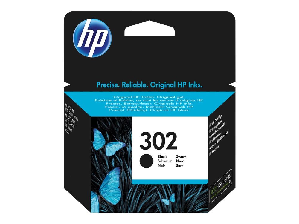 HP 302 Sort 190 sider