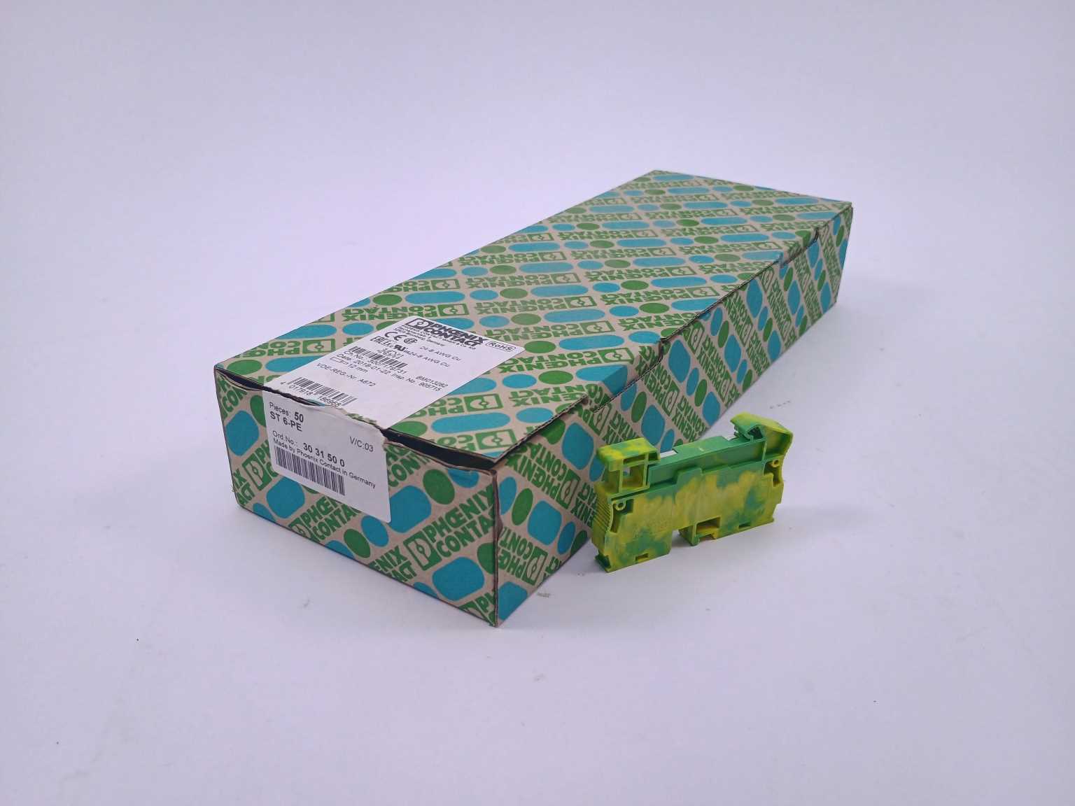 phoenix-contact-3031500-st-6-pe-terminal-blocks-47-pcs_0.jpg Phoenix Contact 3031500 ST 6-PE TERMINAL BLOCKS 47 Pcs. Online Hot Salg