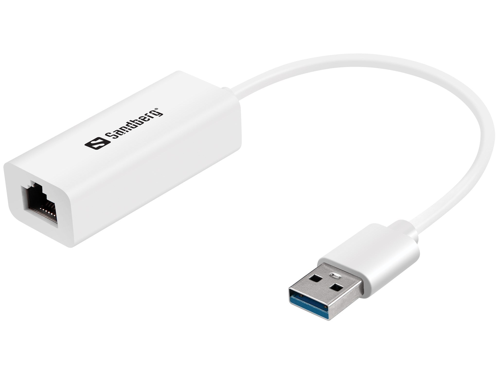 Sandberg USB3.0 Til LAN Adapter, Hvid Hot på udsalg