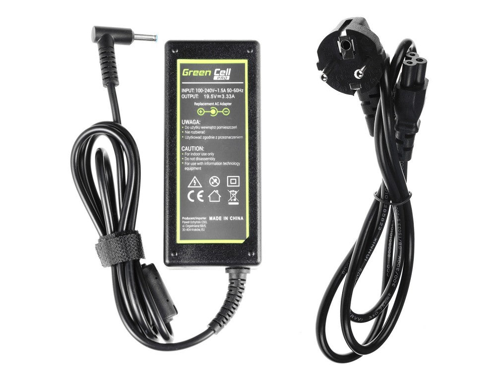 Strømforsyning Green Cell PRO AC Adapter for HP 65W Online Hot Salg
