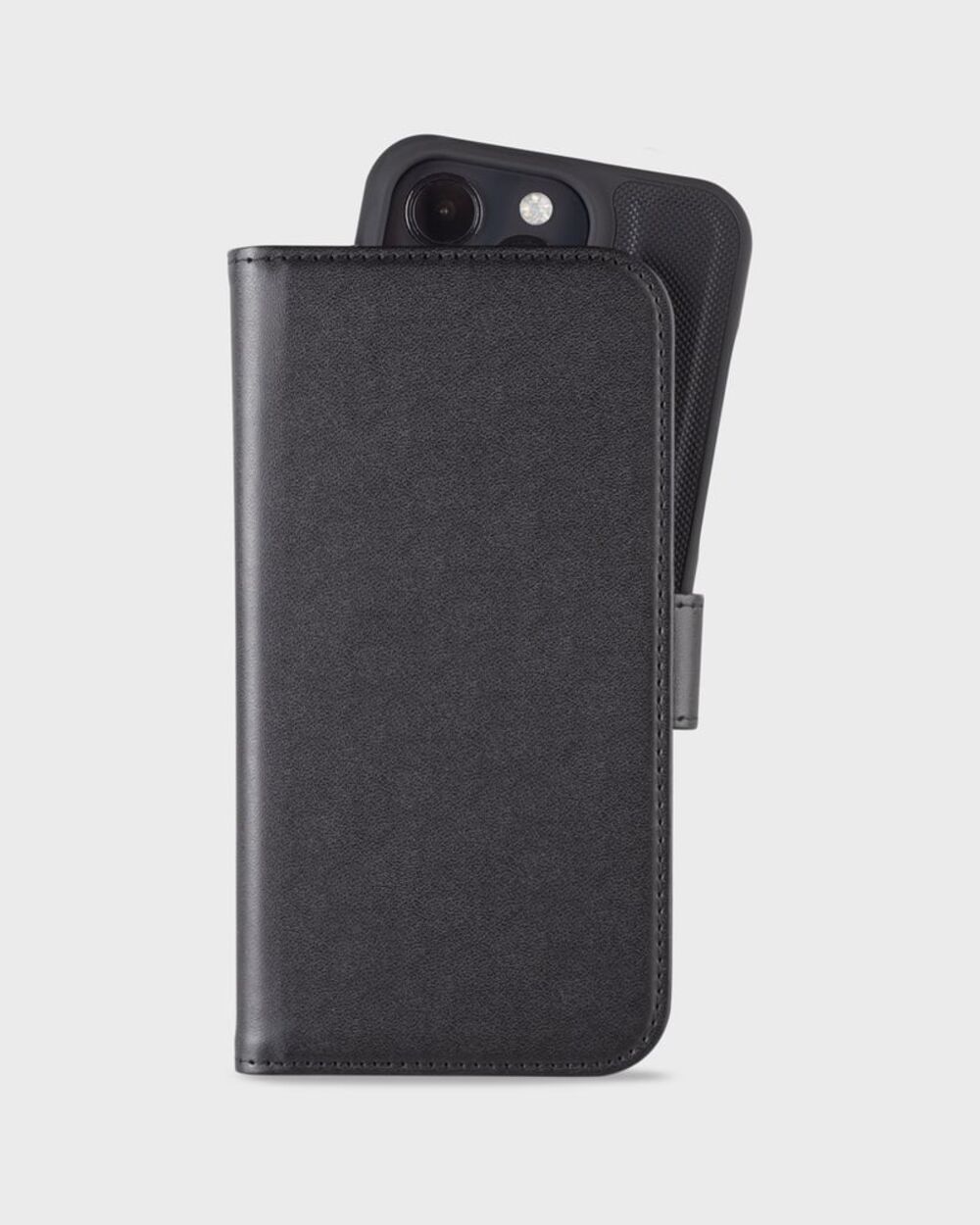 Holdit iPhone 14 Pro Magnet Case Læder Cover m. Pung på udsalg