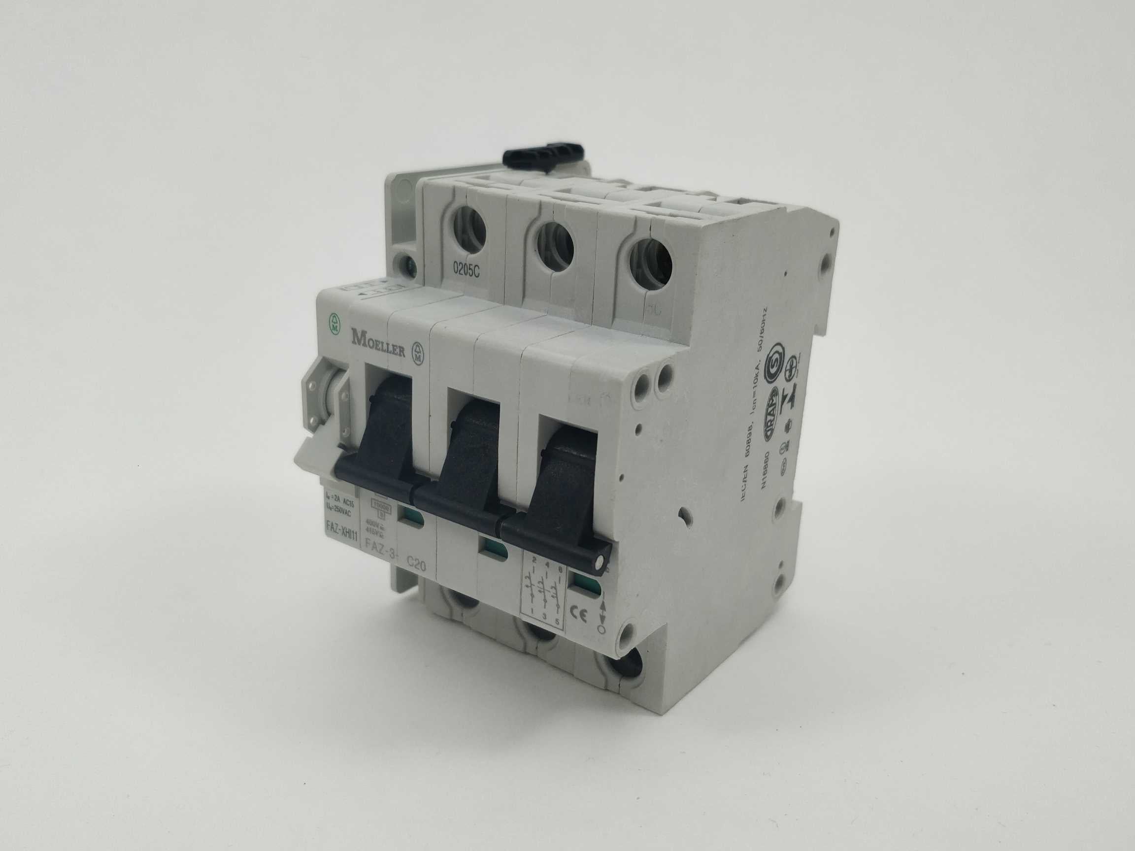 moeller-faz-3-c20-with-faz-xhi11-circuit-breaker_1.jpg MOELLER FAZ-3-C20 with FAZ-XHI11 Circuit Breaker
