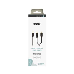 Sinox PRO mini jack til phono kabel, Sort