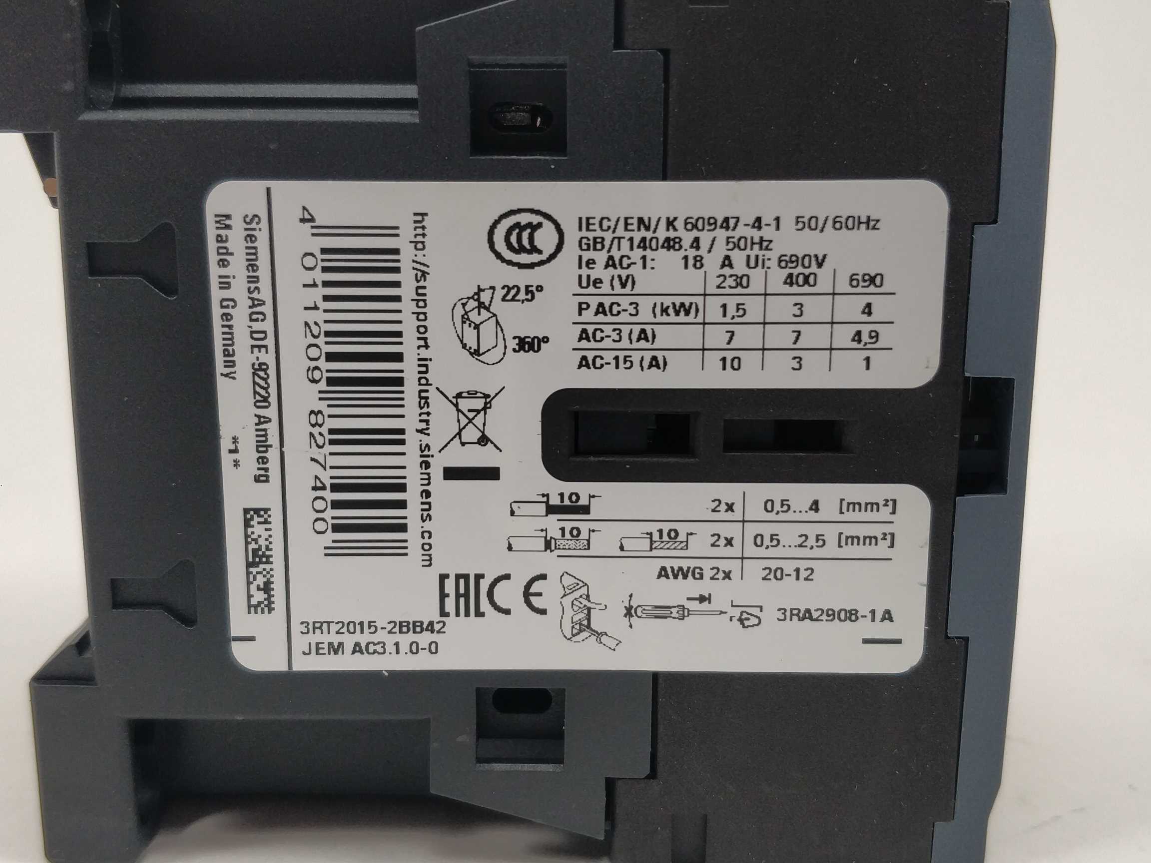 siemens-3rt2015-2bb42-power-contactor_2.jpg Siemens 3RT2015-2BB42 Power contactor