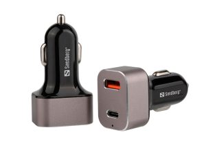Sandberg Bil Oplader 1xQC USB 3.0+1xUSB-C 20W