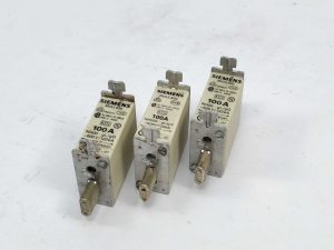 Siemens 3NA3830 Fuse 100A 500V gL NH000 120kA 3 Pcs. Levere