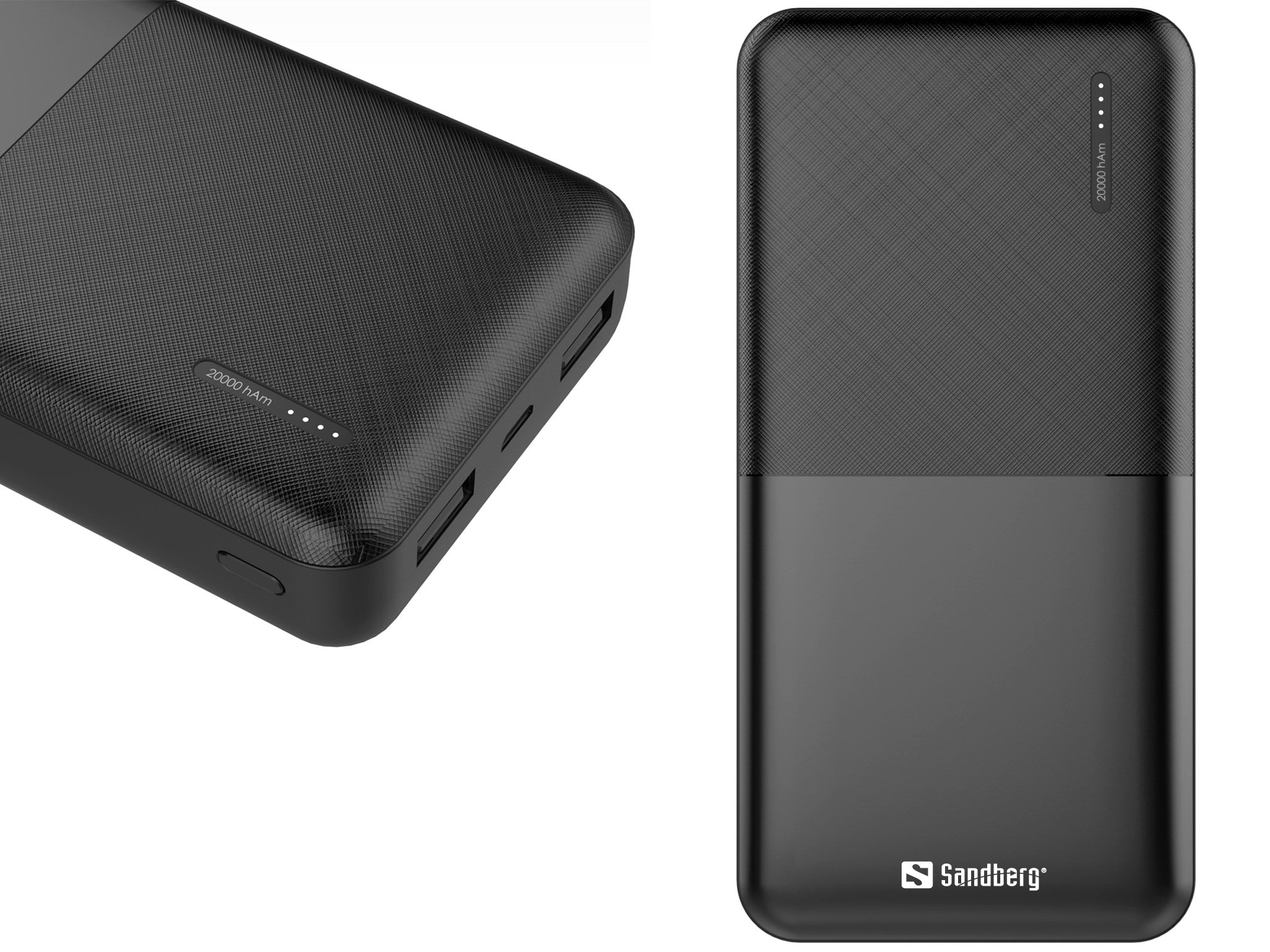 Powerbank Sandberg 20.000 mAh Saver, Sort