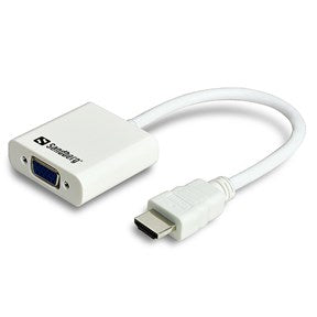 Sandberg HDMI to VGA Converter, Hvid Online nu