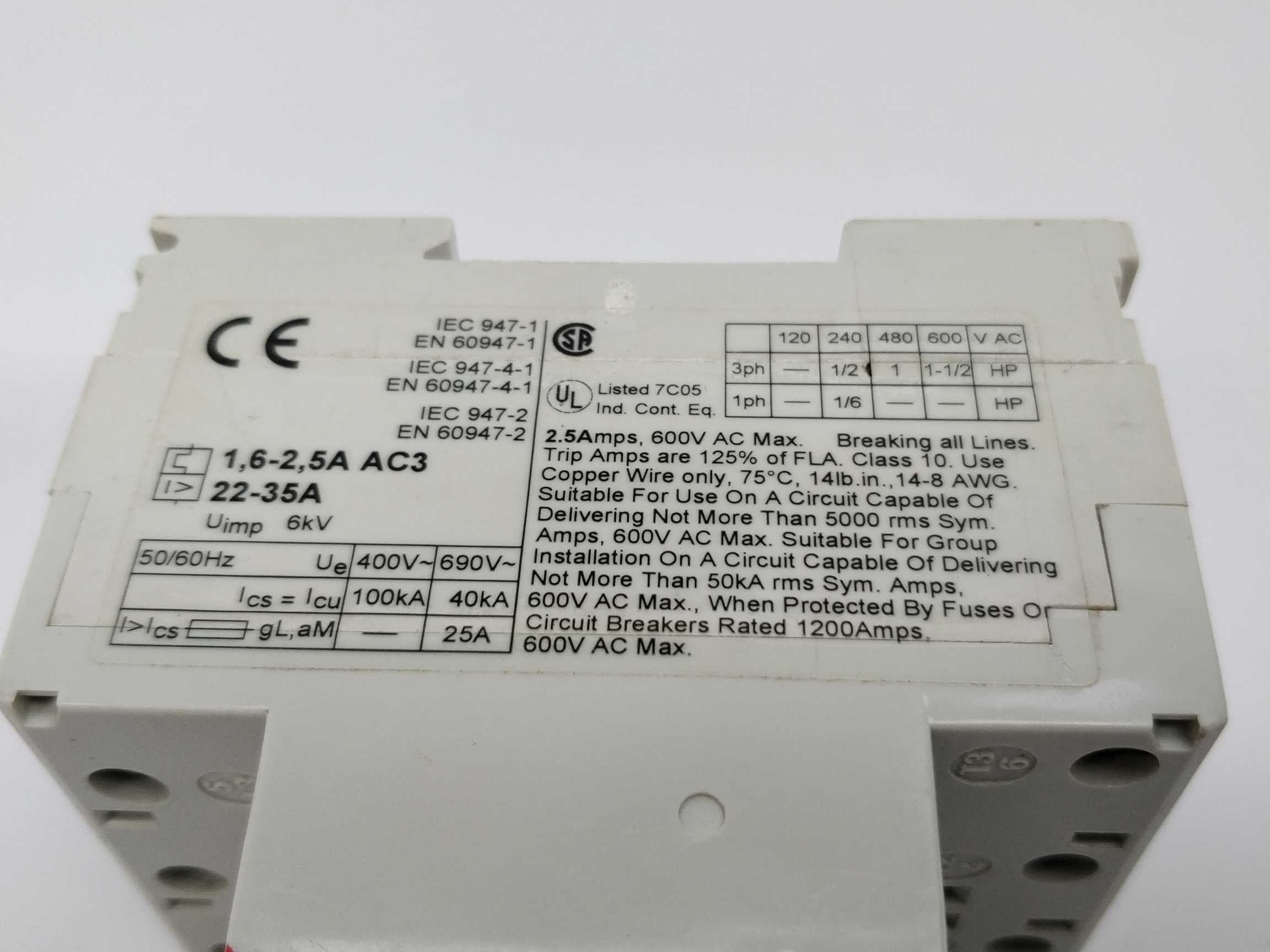 abb-ms-325-motor-starter-690v-1-6-2-5a_3.jpg ABB MS 325 Motor starter 690V, 1.6-2.5A Online nu