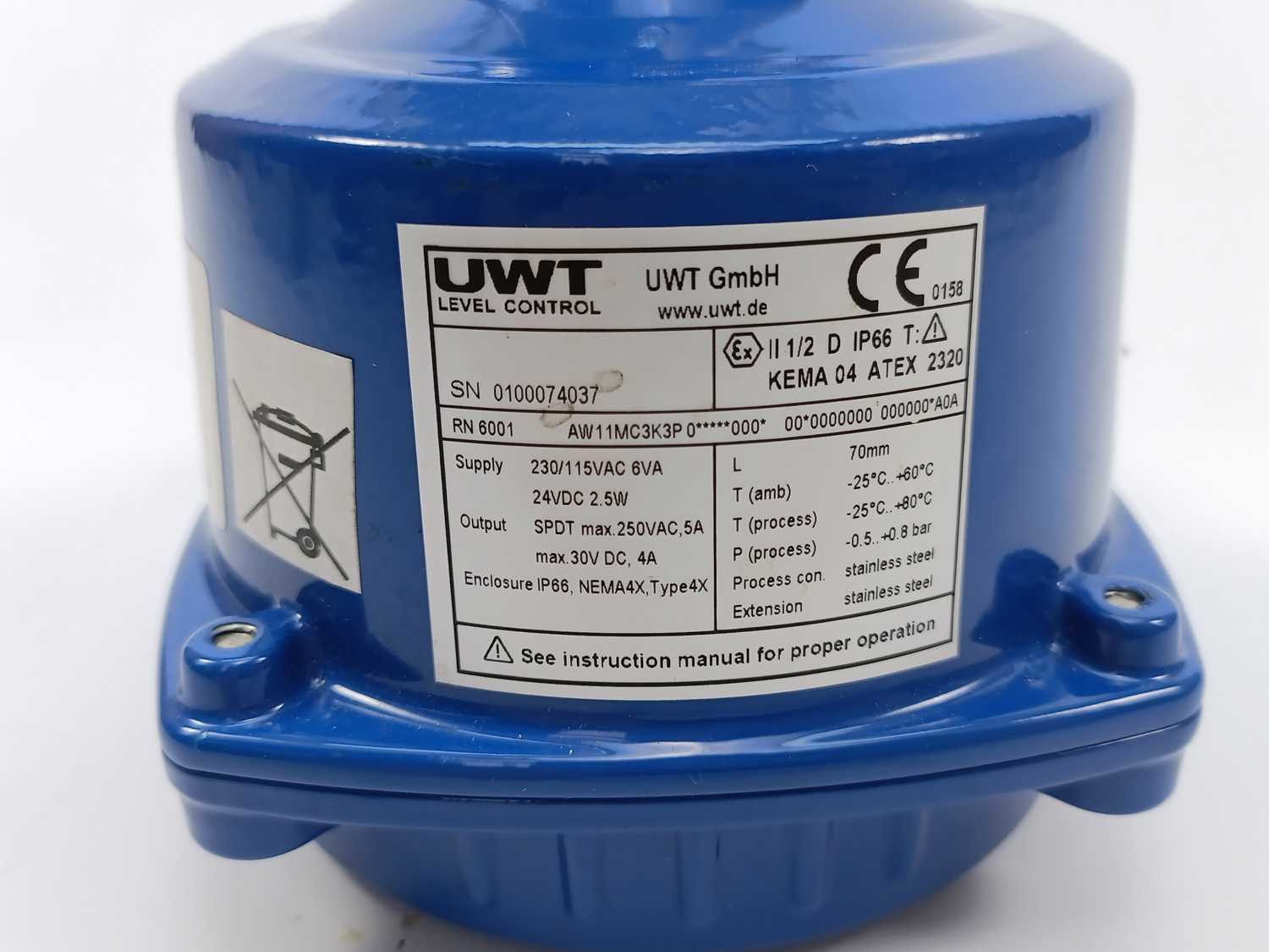 uwt-gmbh-aw11mc3k3p-rn6001-level-control_2.jpg UWT GmbH AW11MC3K3P RN6001 Level Control