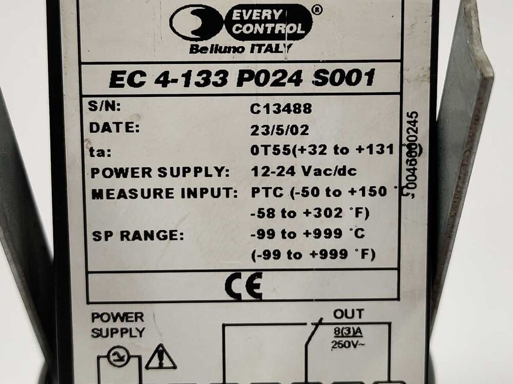 Every Control EC4-133P024 Single Output Digital Thermoregulator EC 4-133 P024