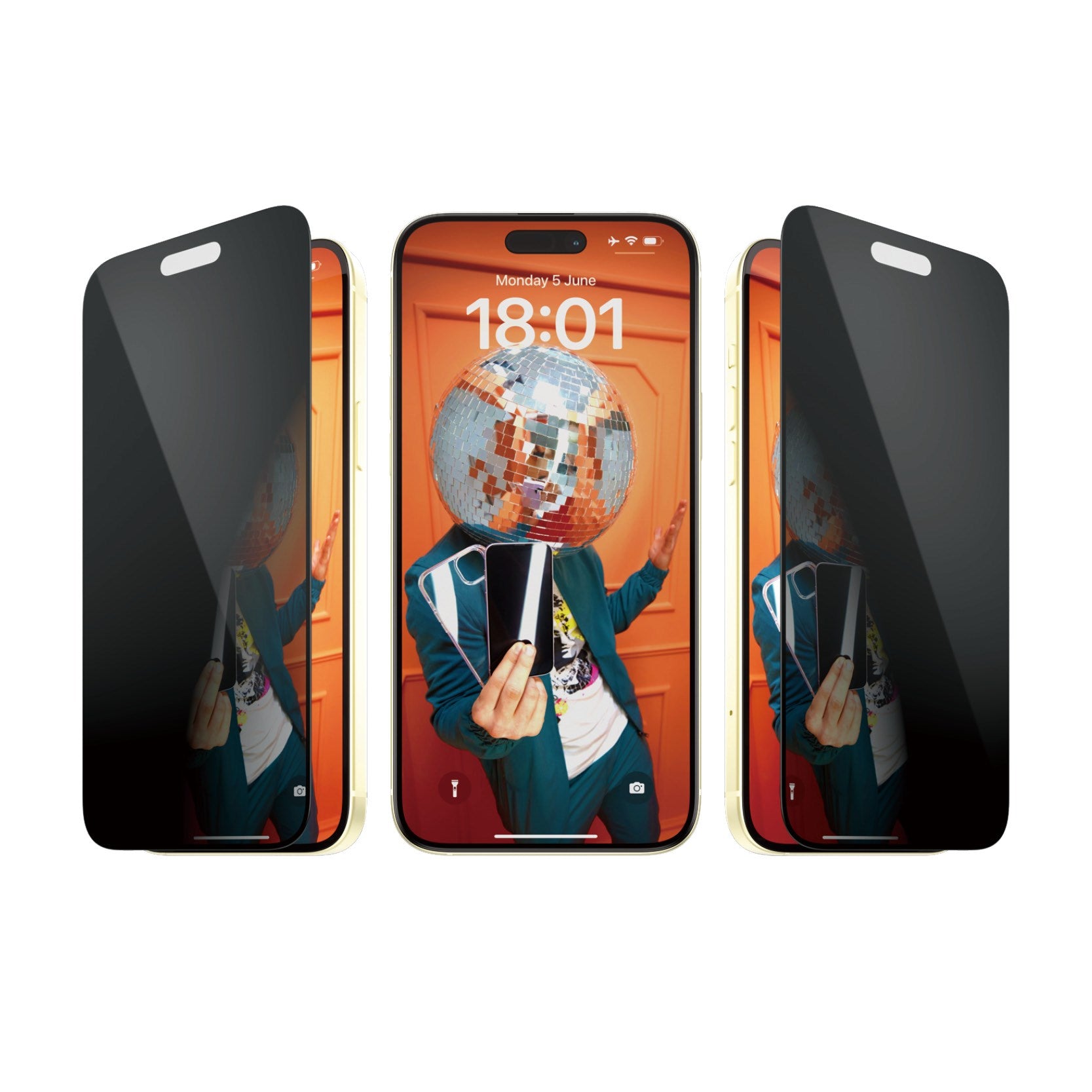 PanzerGlass™ iPhone 15 Plus UWF Privacy Mode