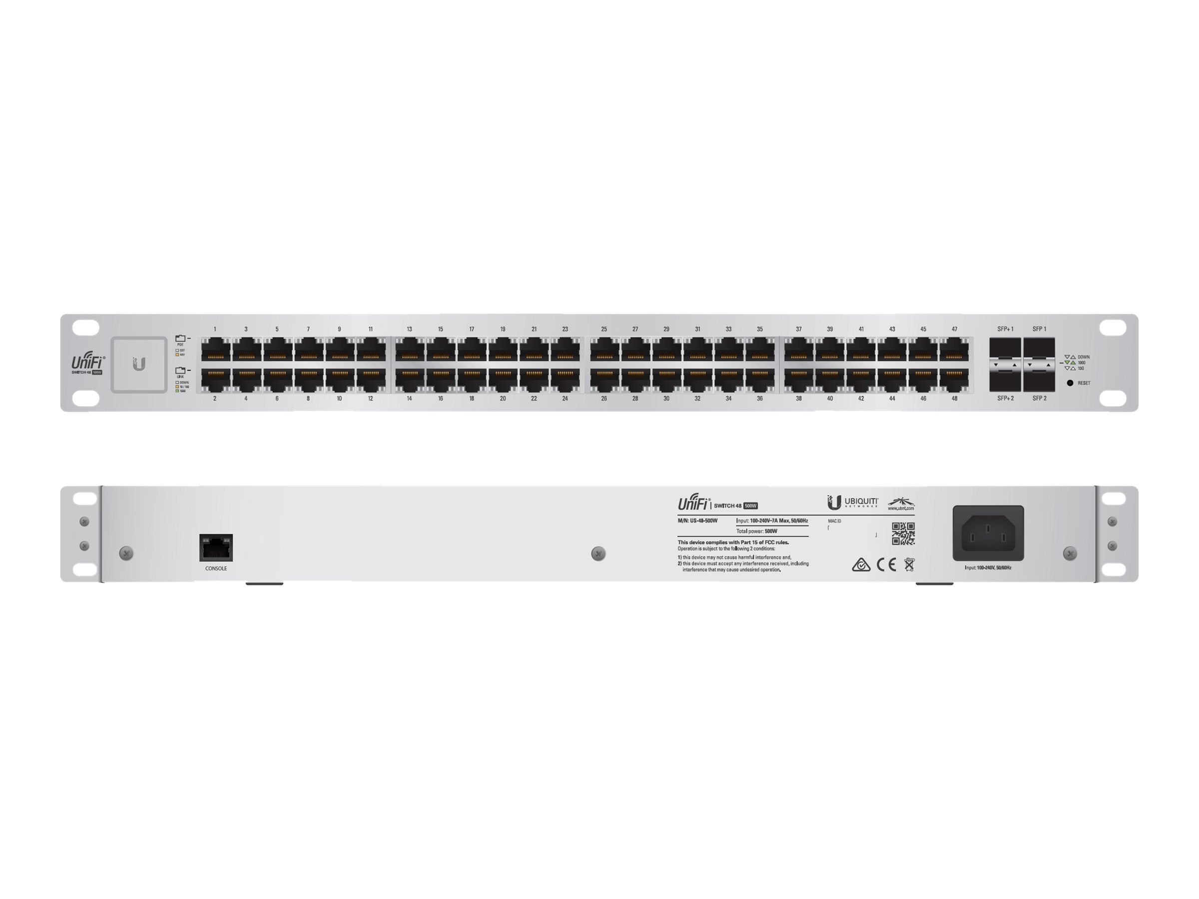 Ubiquiti UniFi Switch US-48-500W Switch 48-porte Gigabit PoE+