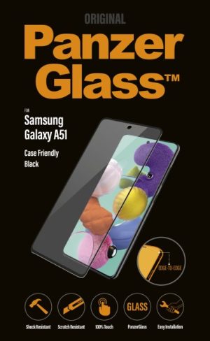 PanzerGlass™ Samsung Galaxy A51, Sort Online Hot Salg