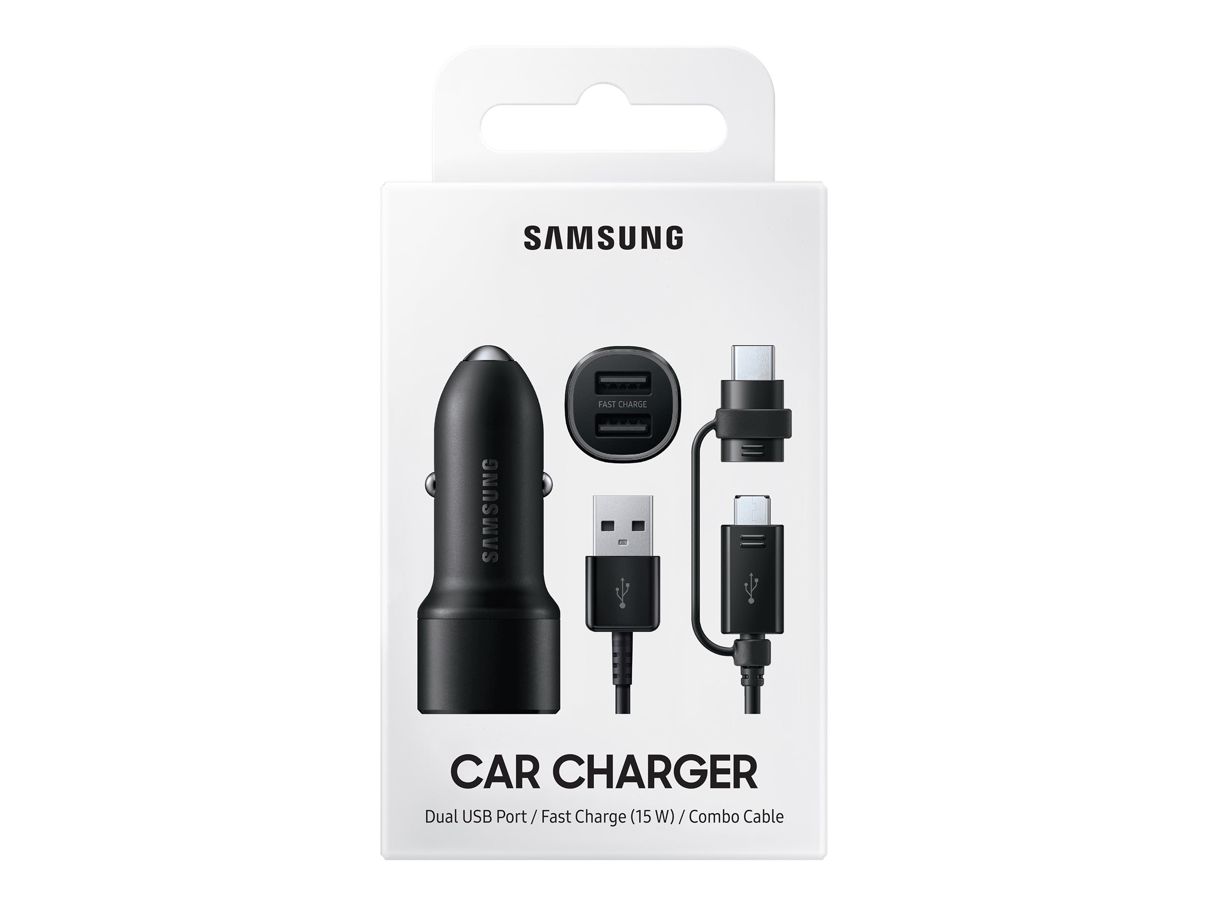 Samsung Dobbel biloplader, 15Watt Mode