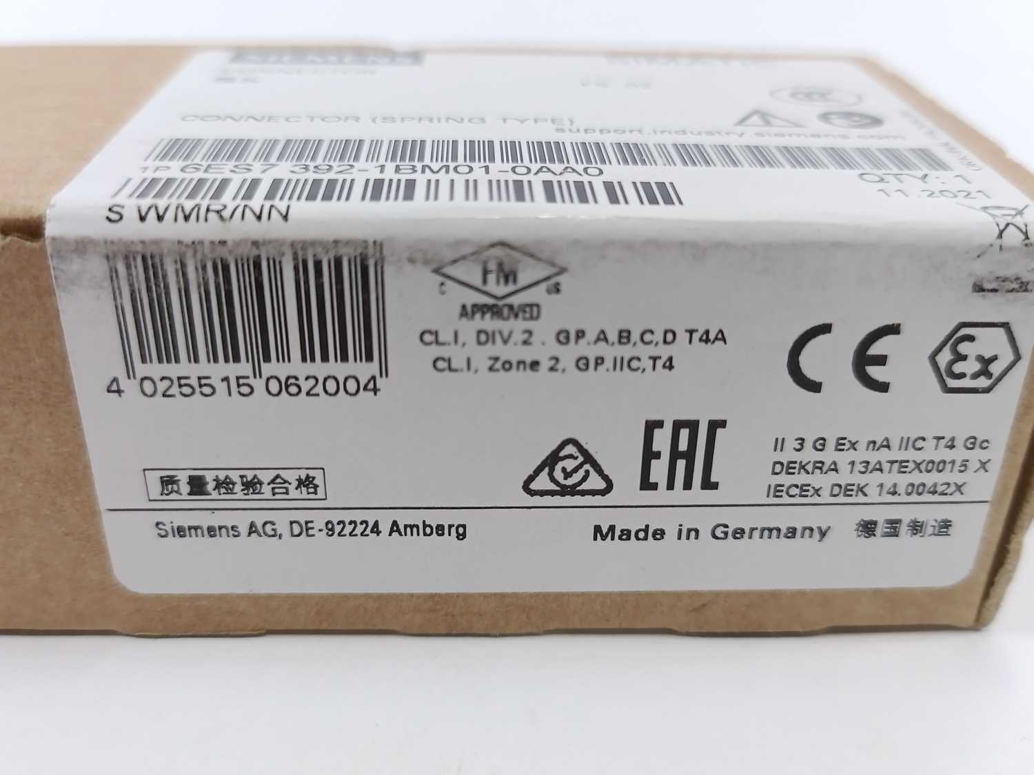 Siemens 6ES7392-1BM01-0AA0 SIMATIC Connector Hot på udsalg
