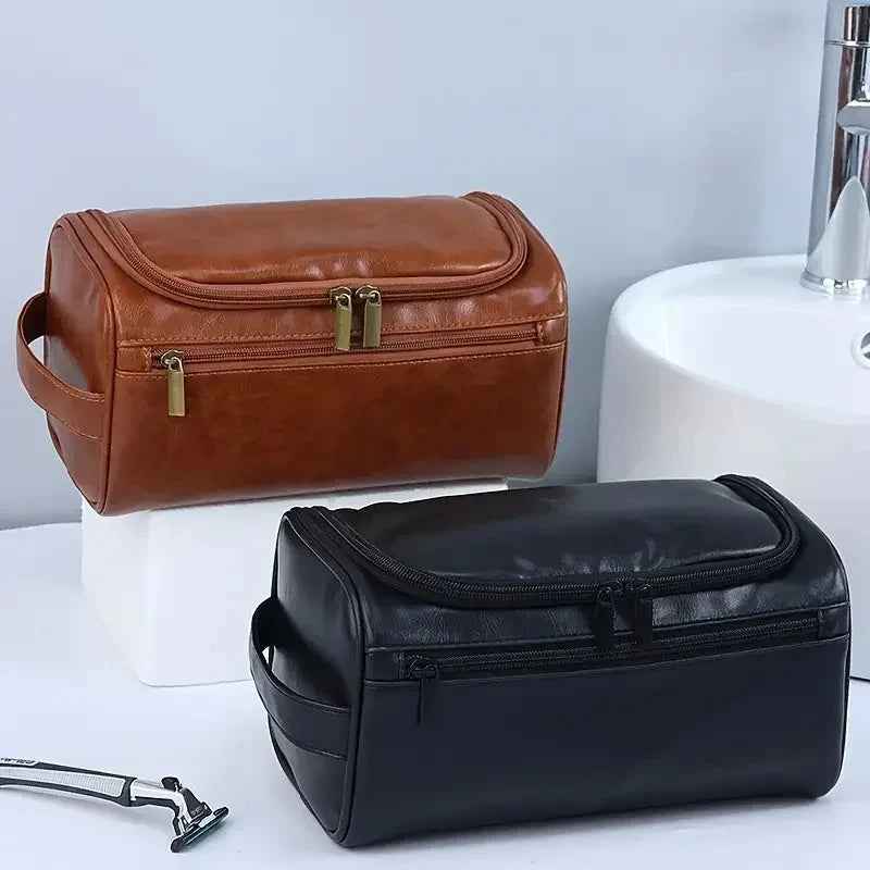 Toilettaske i Læder til Rejser