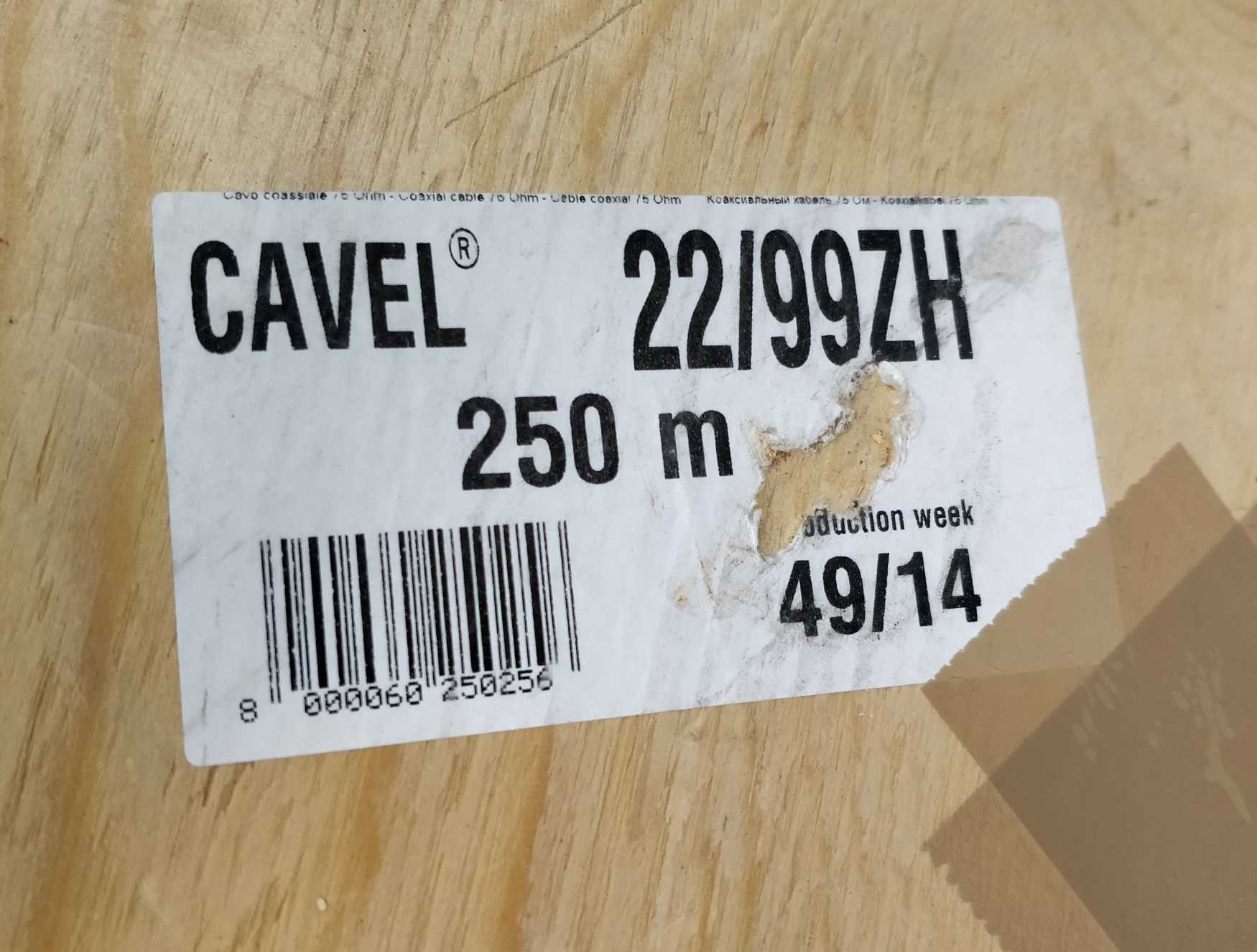 Cavel 22/99ZH Safety Coaxial Cable 13mm 249m LSZH på udsalg