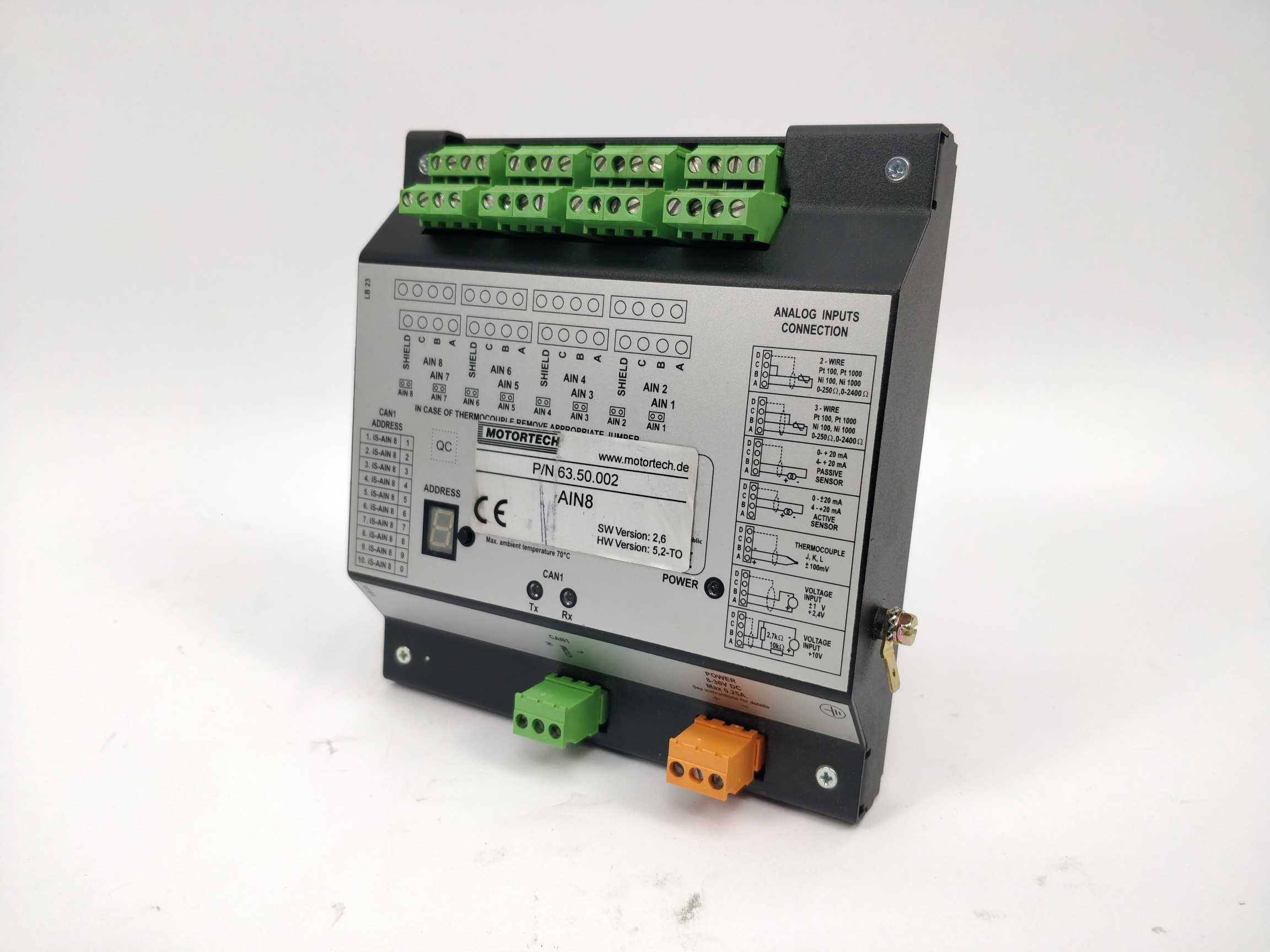Motortech 63.50.002 AIN8 Analog input module