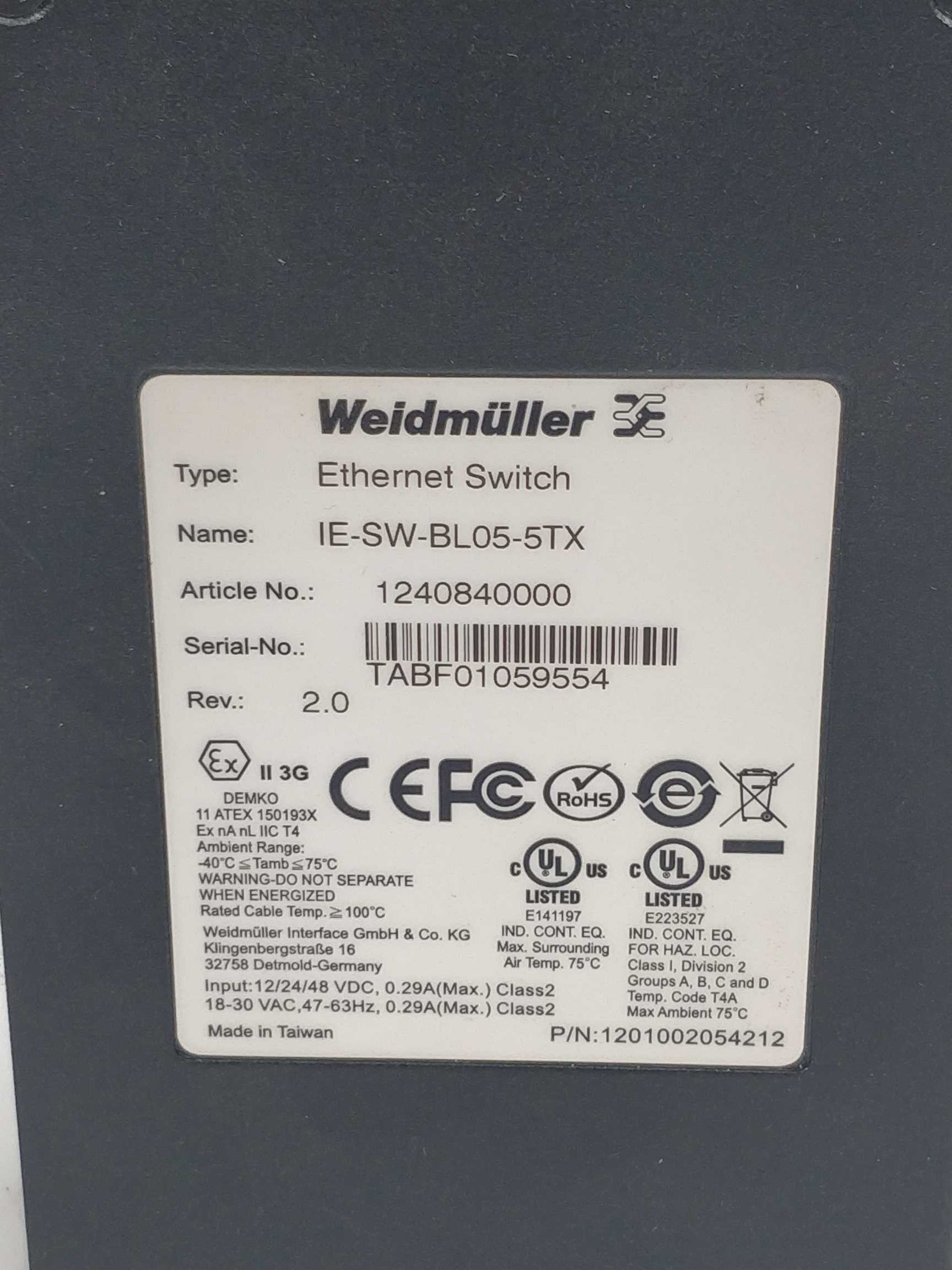 weidmuller-1201002054212-ie-sw-bl05-5tx-ethernet-switch_2.jpg Weidmüller 1201002054212 IE-SW-BL05-5TX Ethernet switch