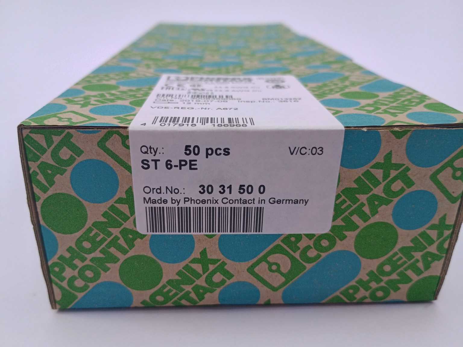 phoenix-contact-3031500-st-6-pe-terminal-blocks-50-pcs_2.jpg Phoenix Contact 3031500 ST 6-PE TERMINAL BLOCKS 50 Pcs