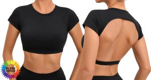 Rygfri Sports T-shirts til Kvinder Online salg