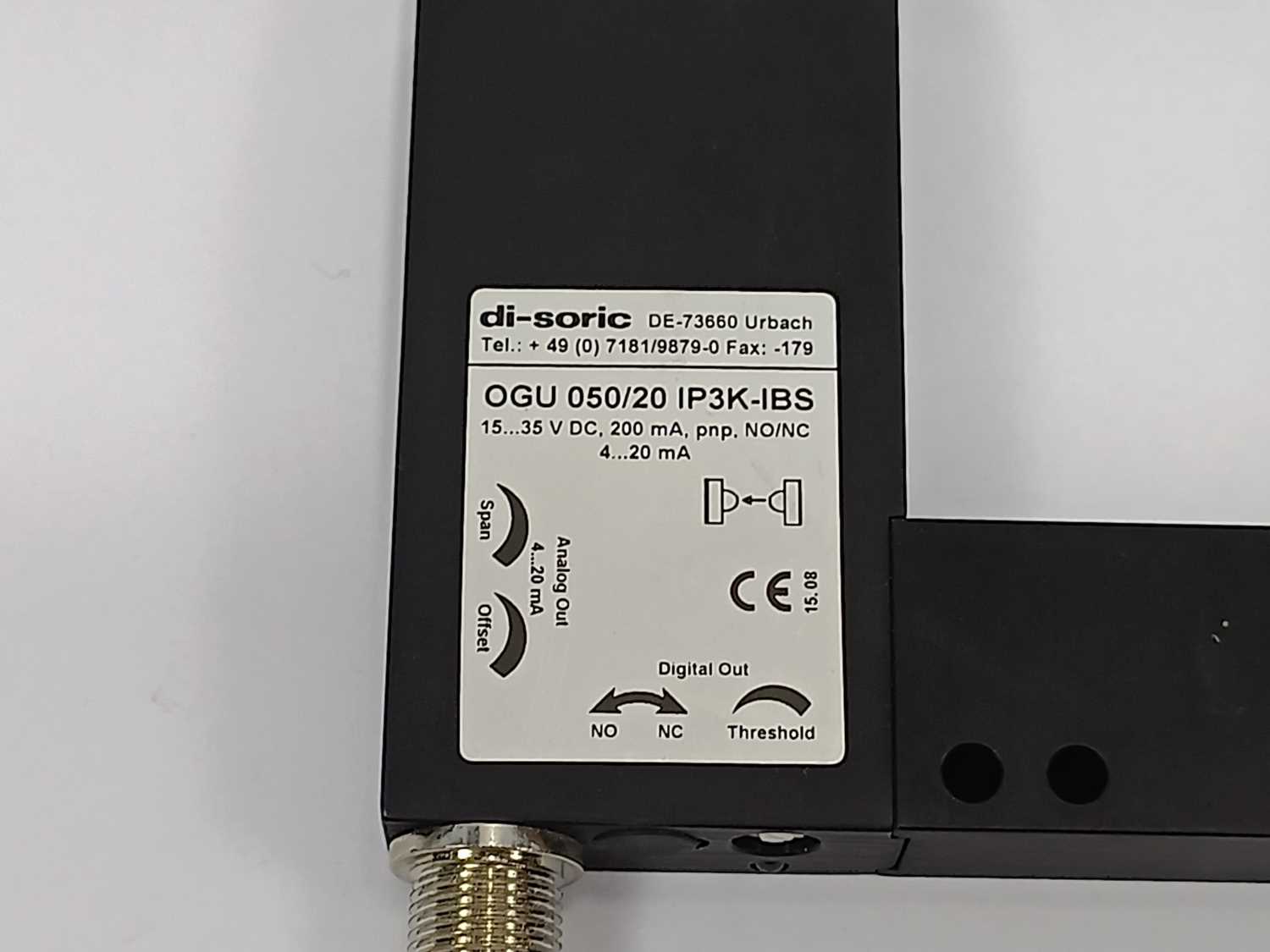 Di-Soric OGU 050/20 IP3K-IBS Fork light barrier in special design, 201278