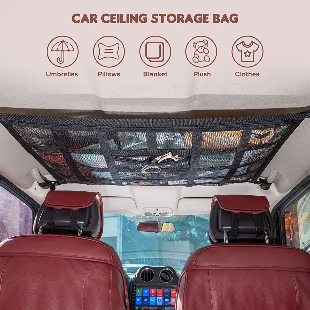 Stærk Bil Loft Cargo Organizer