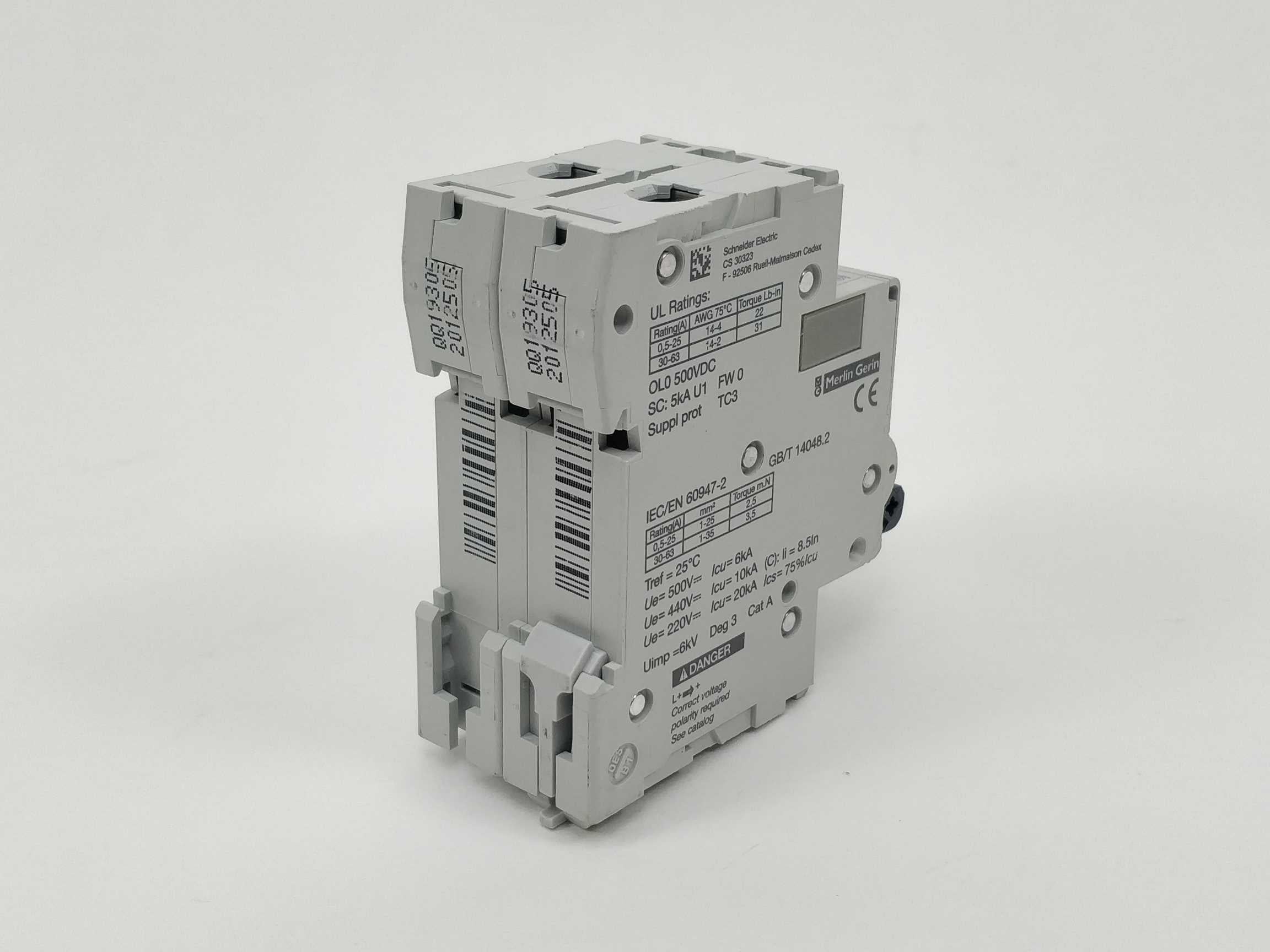 Schneider Electric M9U21201 C60H-DC C 1A Miniature circuit breaker Hot på udsalg