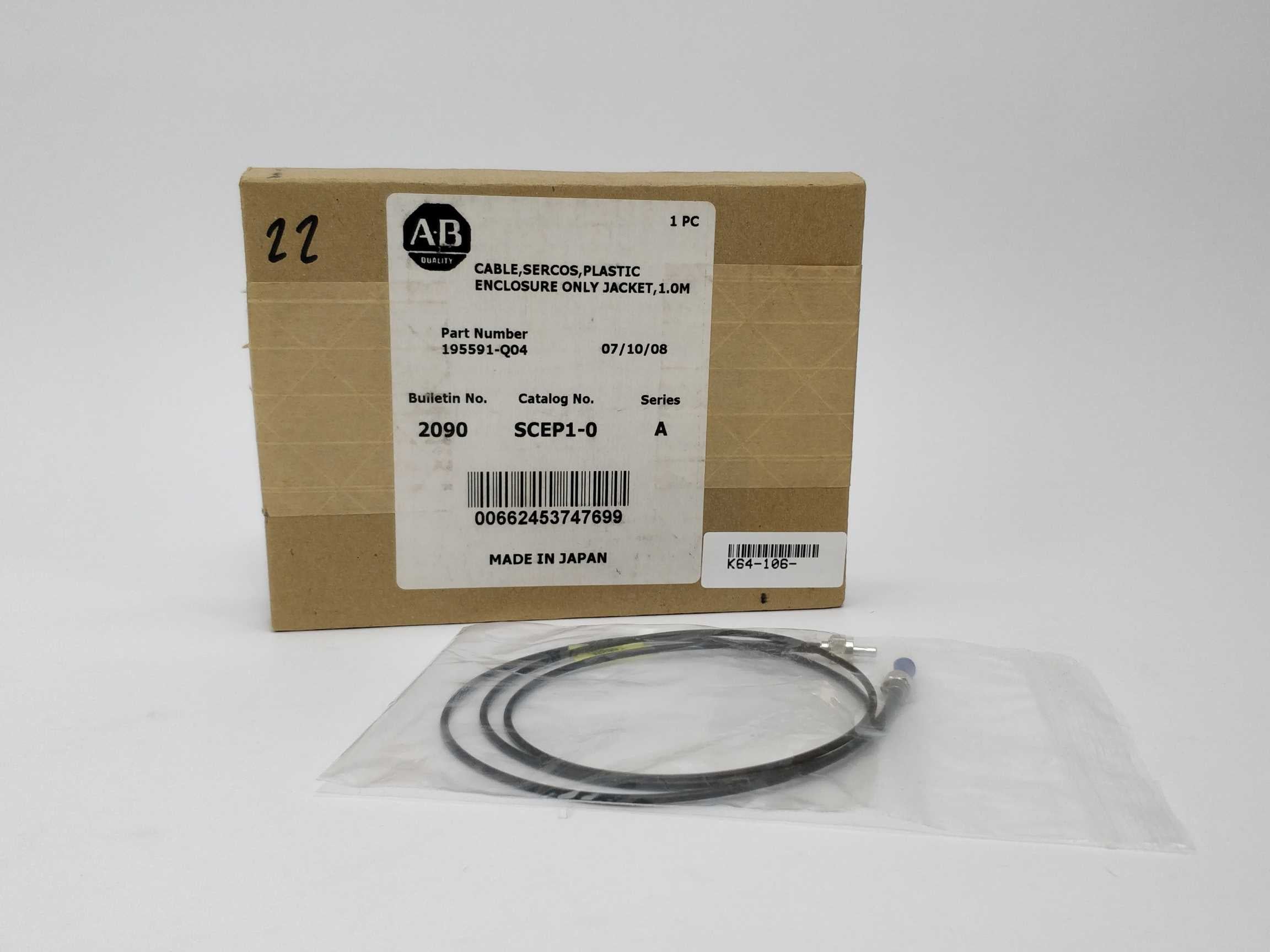 AB 195591Q04 Cable sercos 1,0 m Ser: A, 662453747699