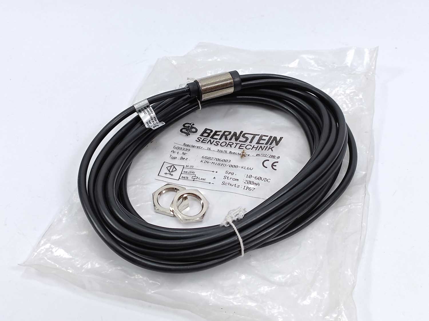 Bernstein 6502706003 KIN-M18PÖ/008-KL6V Inductive Sensor Rabat