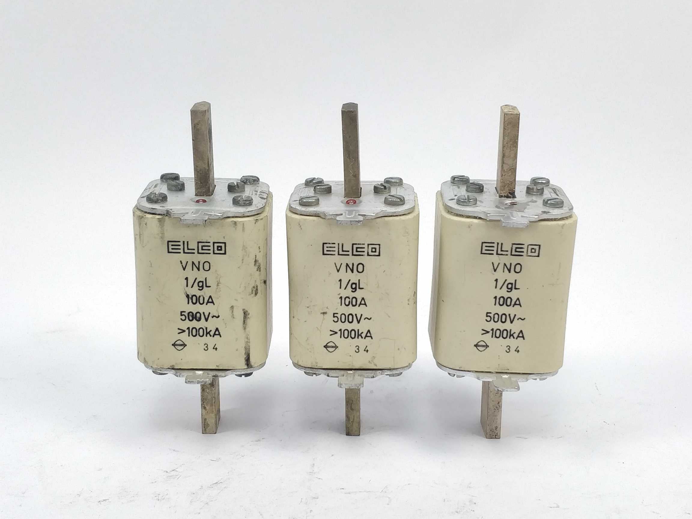 Elco Fuse 100A 500V gL 100kA 3 Pcs. Online salg