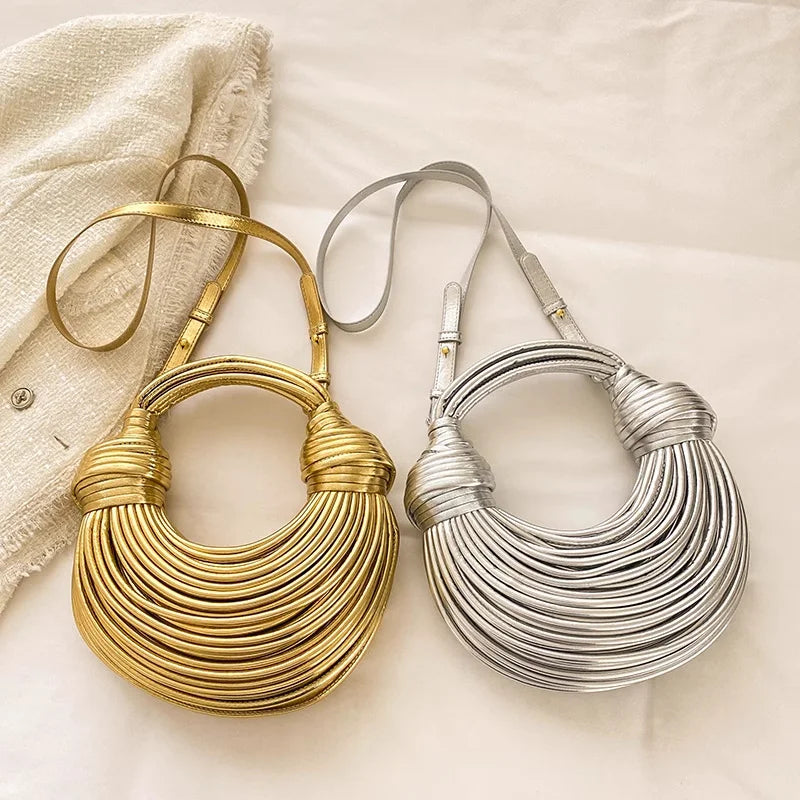 Luksus Knotted Rope Design Håndtaske til Kvinder Online salg