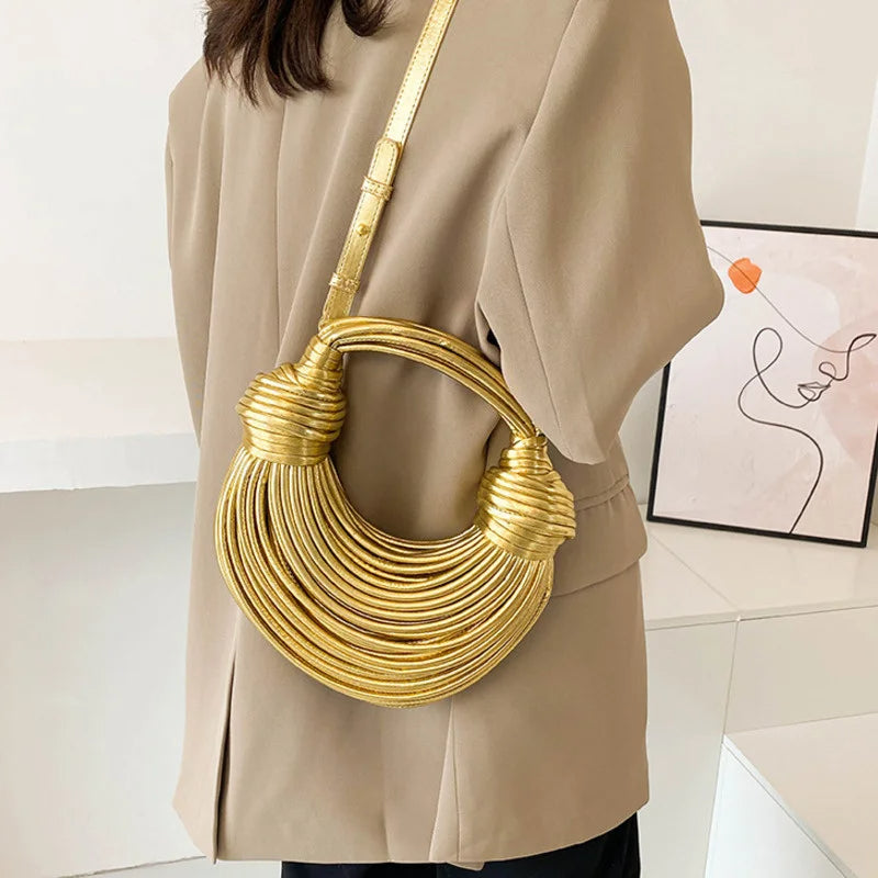 Luksus Knotted Rope Design Håndtaske til Kvinder Online salg