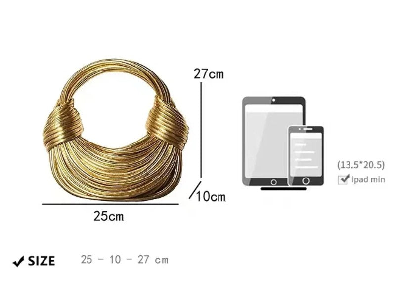 Luksus Knotted Rope Design Håndtaske til Kvinder Online salg