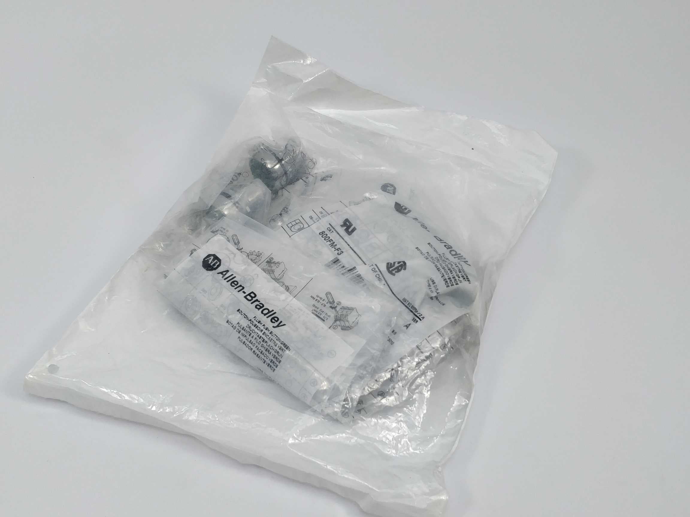 AB 800FM-F3 FLUSH PUSH BUTTON GREEN 10 Pcs Online salg
