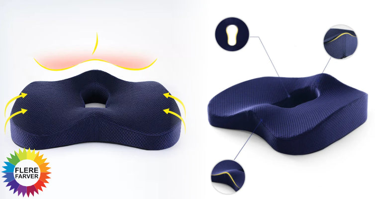 Ergonomisk Siddepude i Bambus Trækul Memory Foam
