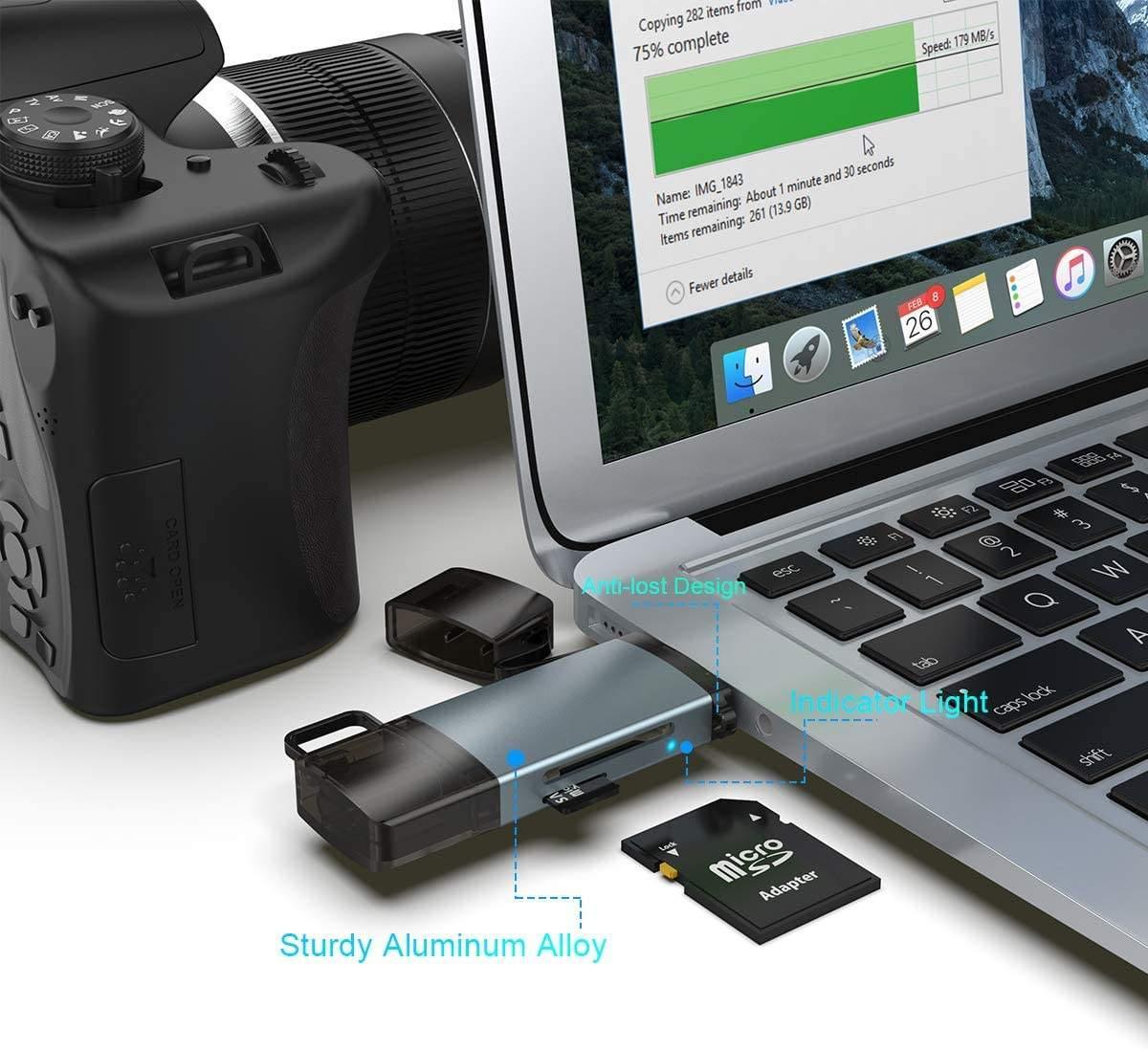 NÖRDIC USB 3.0 kortlæser 2 slot SD, MicroSD UHS-I Online nu