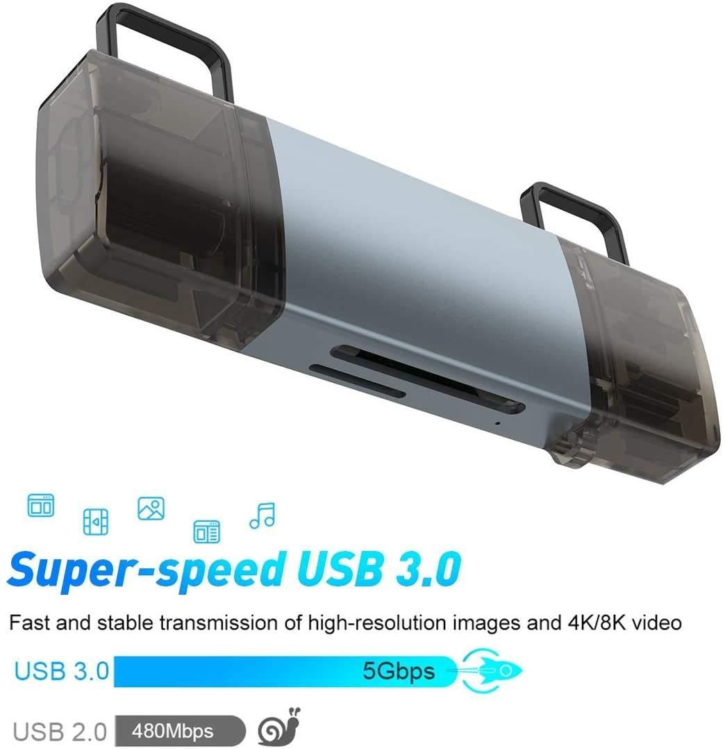NÖRDIC USB 3.0 kortlæser 2 slot SD, MicroSD UHS-I Online nu