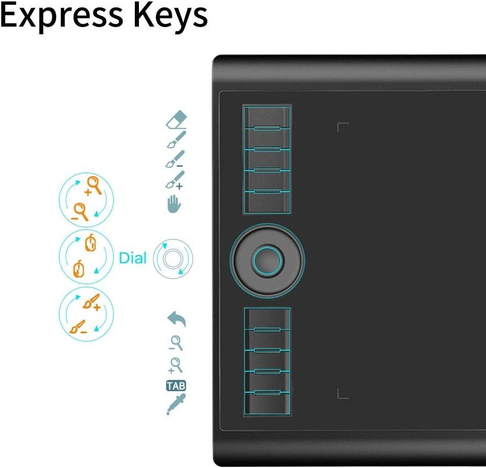 GAOMON M10K Version Pen Tablet - 25,4 x 16,9 cm grafisk tablet med 8192 trykfølsomhedsniveauer Mode
