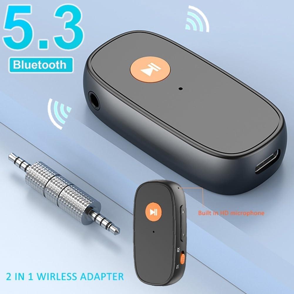 NÖRDIC 2-i-1 Bluetooth 5.3 Modtager Sender Adapter 3.5mm Jack Til Bil Musik PC Lyd Aux Hovedtelefoner Online nu