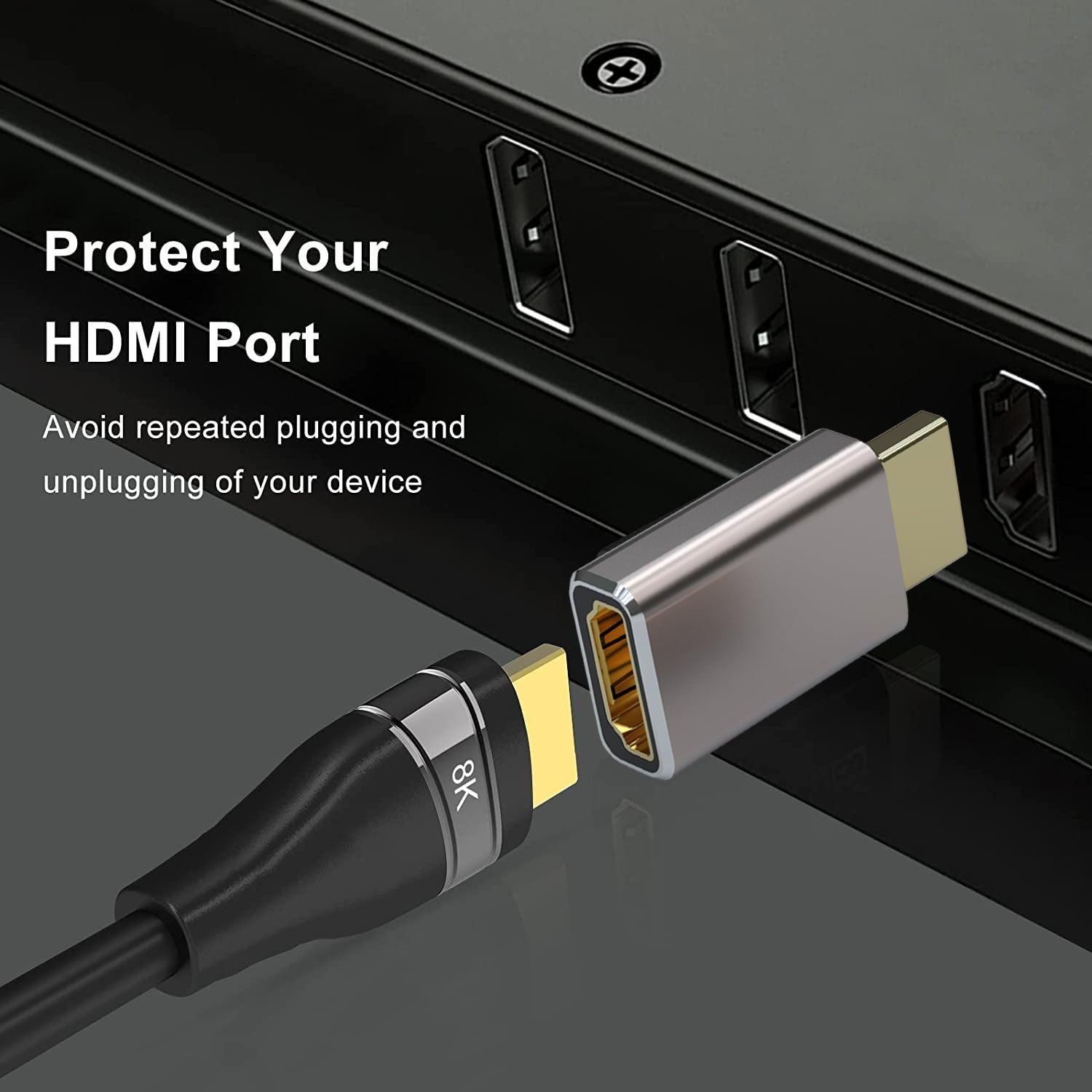 NÖRDIC HDMI-adapter han til hun 8K60Hz 4K120Hz Dynamic HDR 48Gbps eARC Online salg