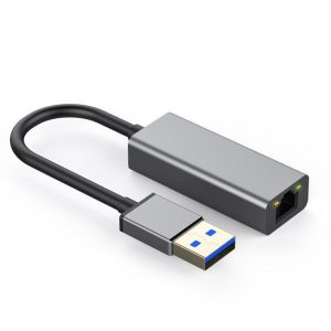 NÖRDIC USB A 3.1 til Giga Ethernet netværk adapter 17cm plads grå aluminium Online Hot Salg