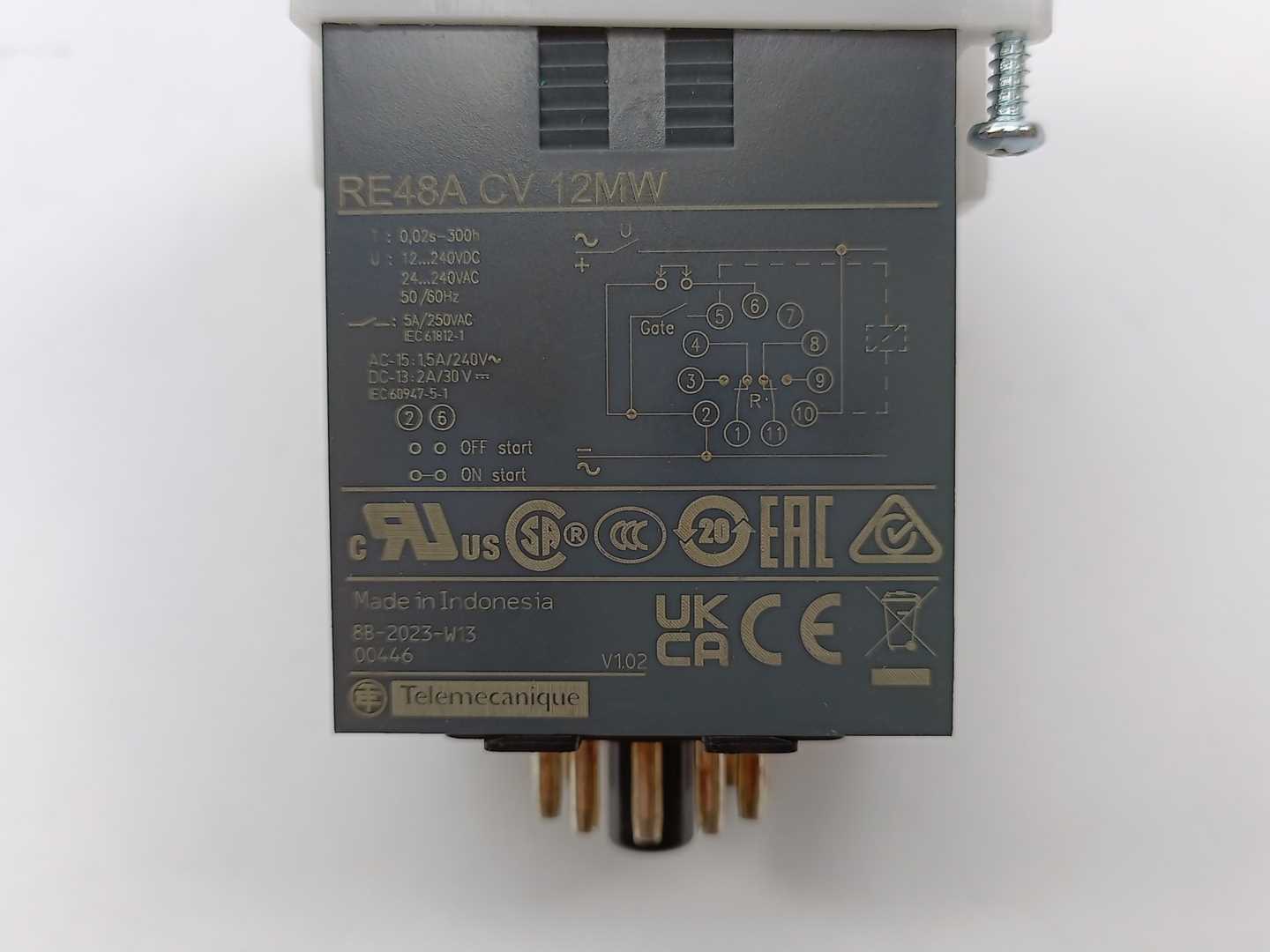 Schneider Electric RE48A CV 12MW Electronic timing relay